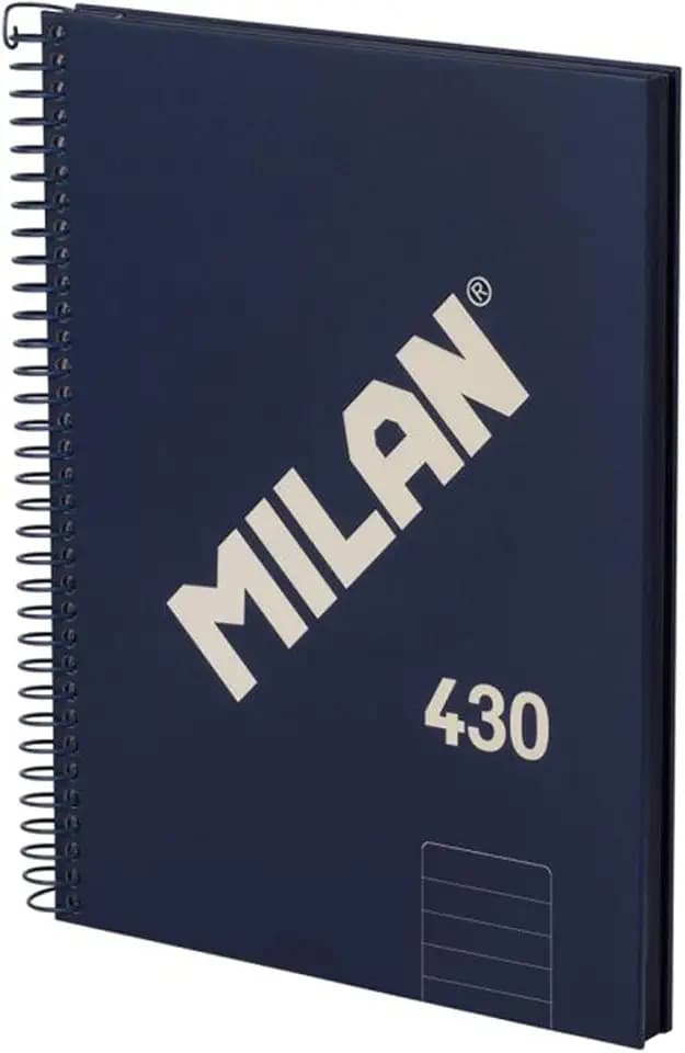 MILAN® Notizbuch A5, Hardcover, liniertes Papier (7 mm), 80 Blatt, 95 g/m², Kollektion 430, blau