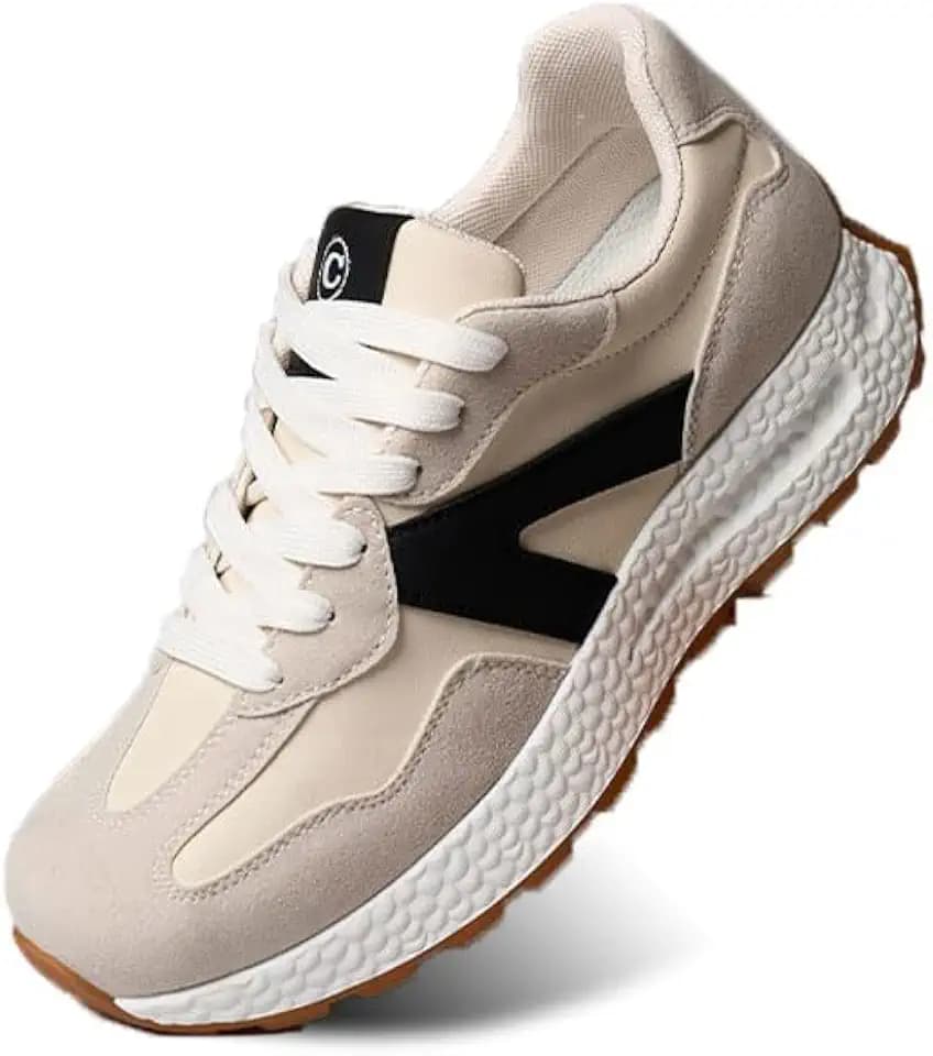 Athletic Walking Shoes for Women Popcorn Sole Sports Sneakers Color Block Classic Shoes for Walking,Running,Shopping