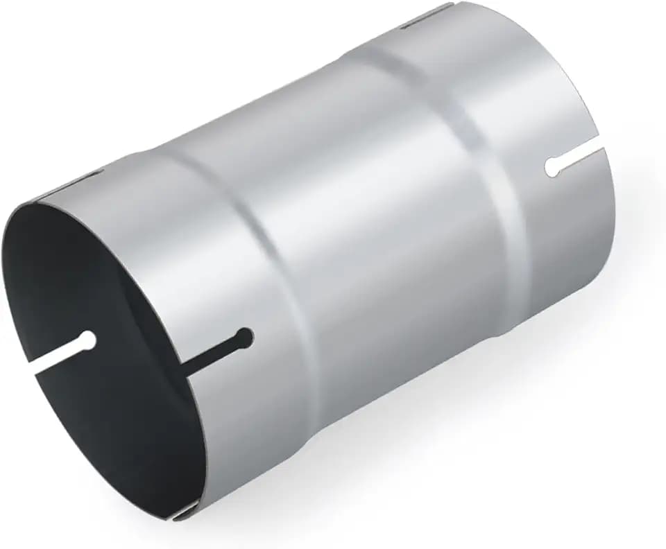 LCGP 5" Custom Mandrel Straight Exhaust Pipe, 8" Long, 5" ID/OD Aluminized Steel Exhaust Pipe