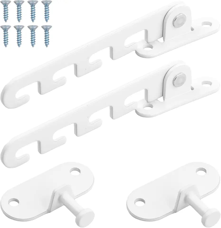 2 Stück Fensterfeststeller, Fensterstopper Kippfensterschutz für Katzen, Fensterfeststeller für Kippfenster zum Einstellen der Fensteröffnung Geeignet für Jedes Fenster (Weiß, 10.5cm)