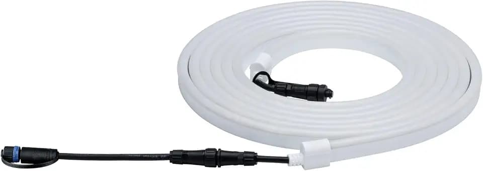 Paulmann 94191 Plug & Shine LED Außenleuchte Stripe incl. 1x31 Watt IP67 dimmbar Außenbereich Weiß Gartenleuchte Kunststoff 3000 K