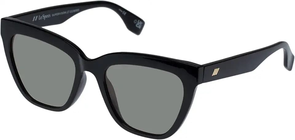 Le Specs ENTHUSIPLASTIC BLACK - Sonnenbrille für Damen CAT-EYE Rahmenform mit hohem UV-Schutz LSU2229565