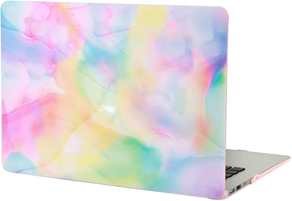 Velvet Caviar MacBook Pro 13 inch Case Pastel Hippie Tie Dye - Fits Models A2289, A2251 & A2338 - Cute Protective Hard Cases with Keyboard Cover - Rainbow Watercolor Trippy Colorful