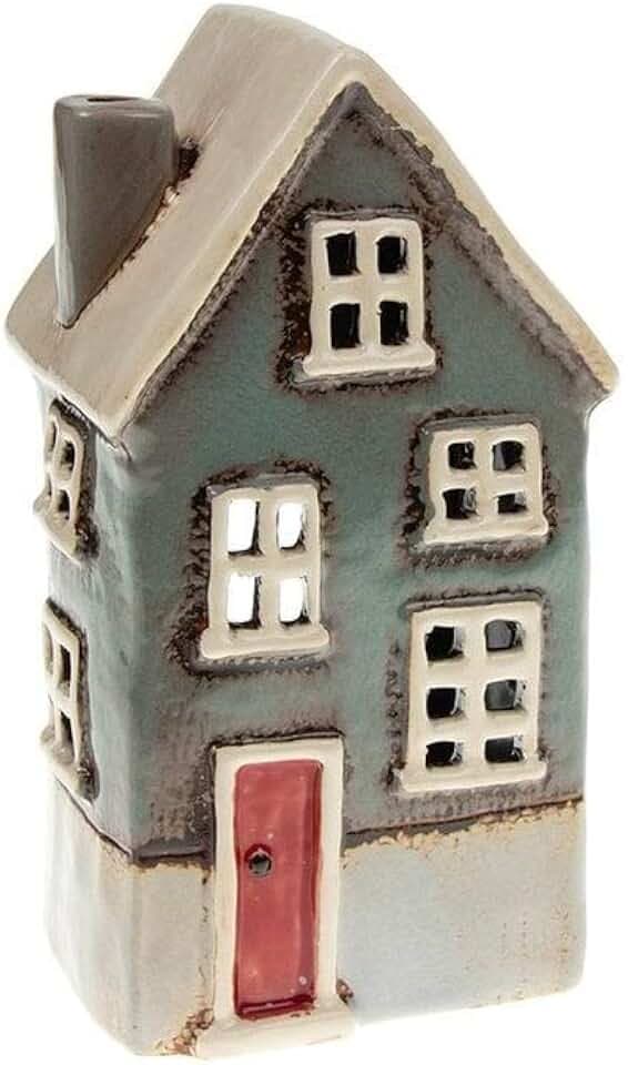 Village Pottery Joe Davies JD310760 Teelichthalter, Landhaus, hoch