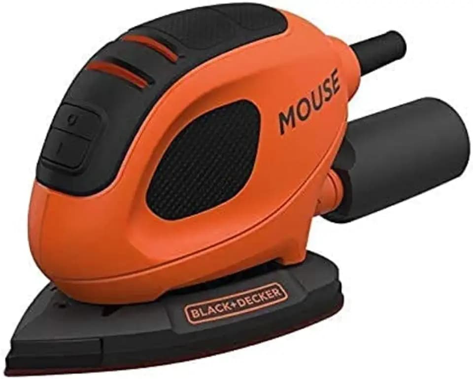 BLACK+DECKER 55W Detail Maus Elektroschleifer mit 6 Schleifblättern, BEW230-GB