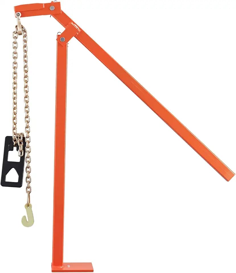 VEVOR 36 in T Post Puller, Heavy Duty Fence Post Pullers with Puller Plate & 47 in Lifting Chain, Labor-Saving T-Post Remover Tool for Round Fence Posts, Sign Posts & Tree Stumps
