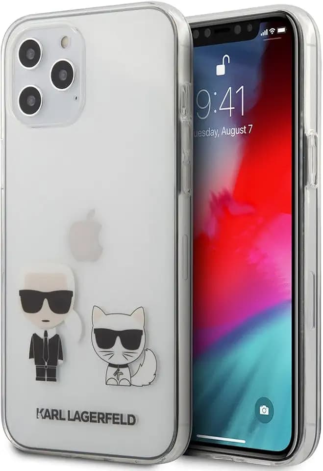 Karl Lagerfeld, Karl & Choupette, Hülle für iPhone 12, transparent