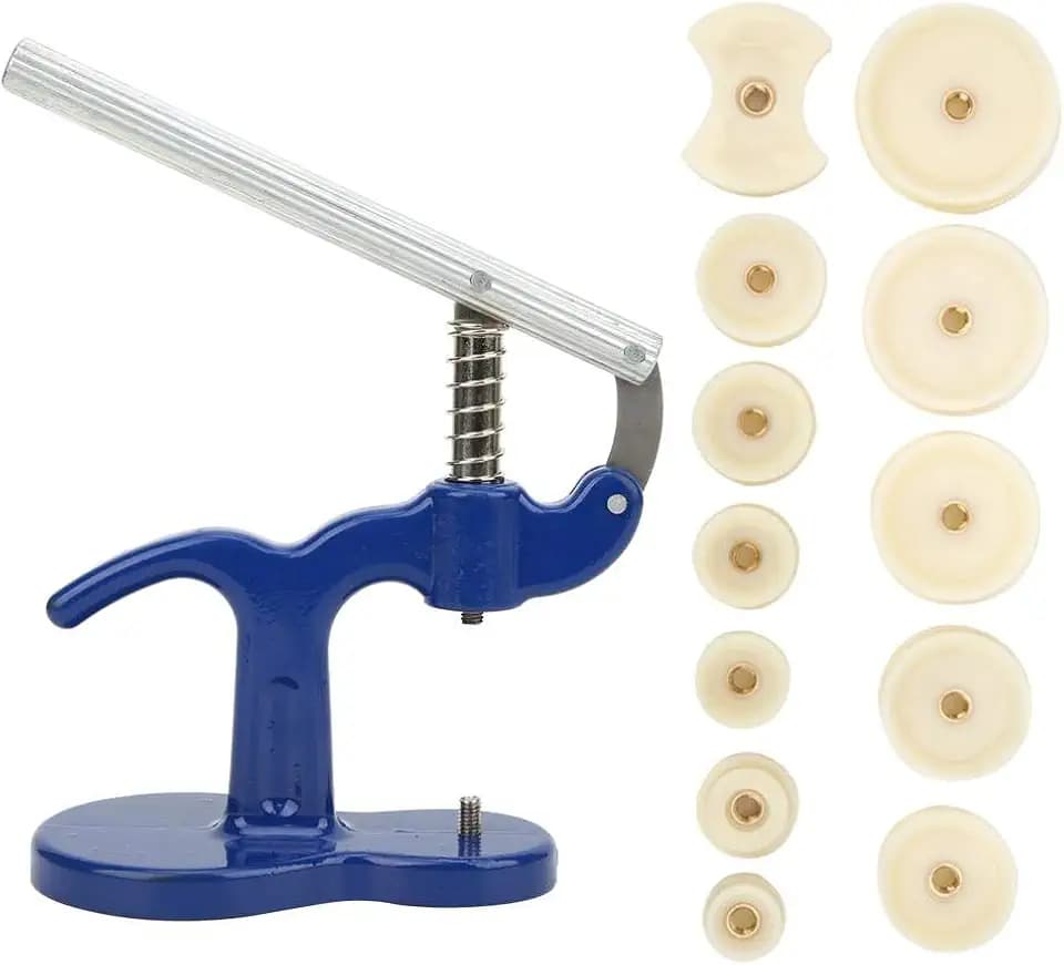 Uhrenwerkzeug Set, Uhren Gehäuseschließer Uhr Reparatur Werkzeug Professionelles Uhren Reparatur Set mit 12 Druckplatten Kunststoffeinsätze, Uhrenpressenset