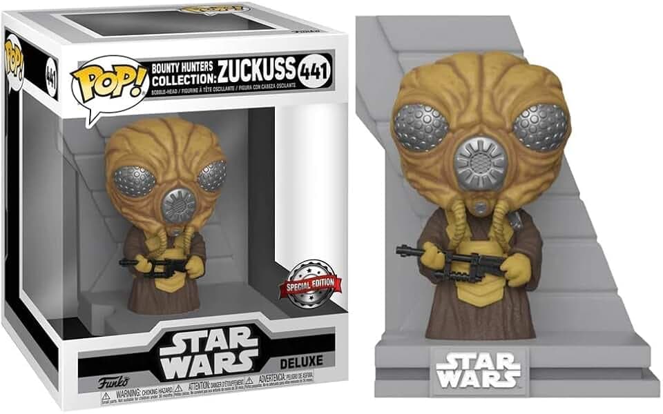 Funko Pop! Deluxe: Star Wars Bounty Hunters Collection - Zuckuss (Metallic) (Special Edition) #441 Bobble-Head Vinyl Figure