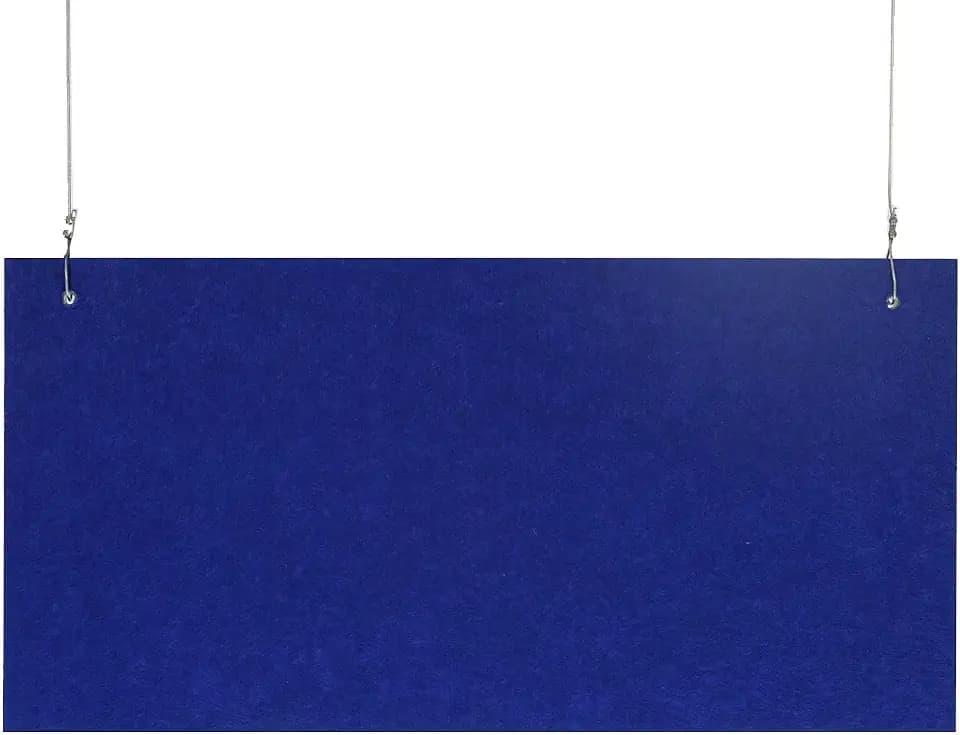 Versare Hanging SoundSorb Acoustic Baffles | Sound Dampening Material | Ceiling-Hung | Modern Design | 24" x 12" Blue SoundSorb Panels