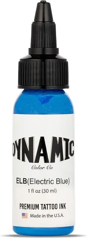 Dynamic Color Electric Blue Tattoo Ink, Made in USA Since 1990, 1 oz