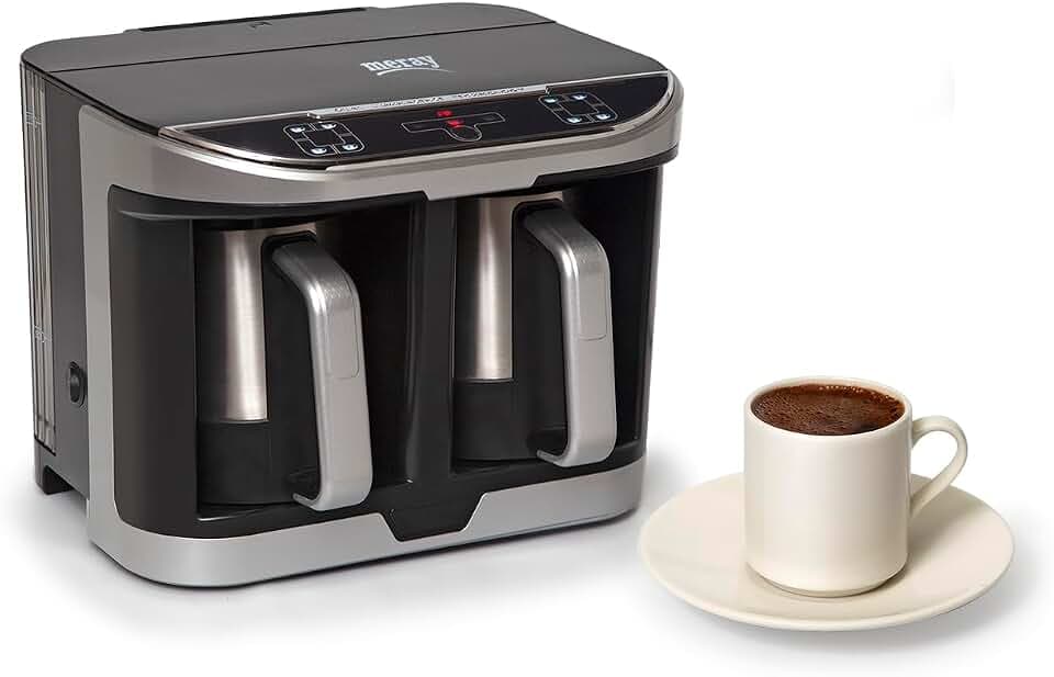 Meray Türkische Kaffeemaschine Dual Pro, Doppelkanne bis zu 8 Tassen