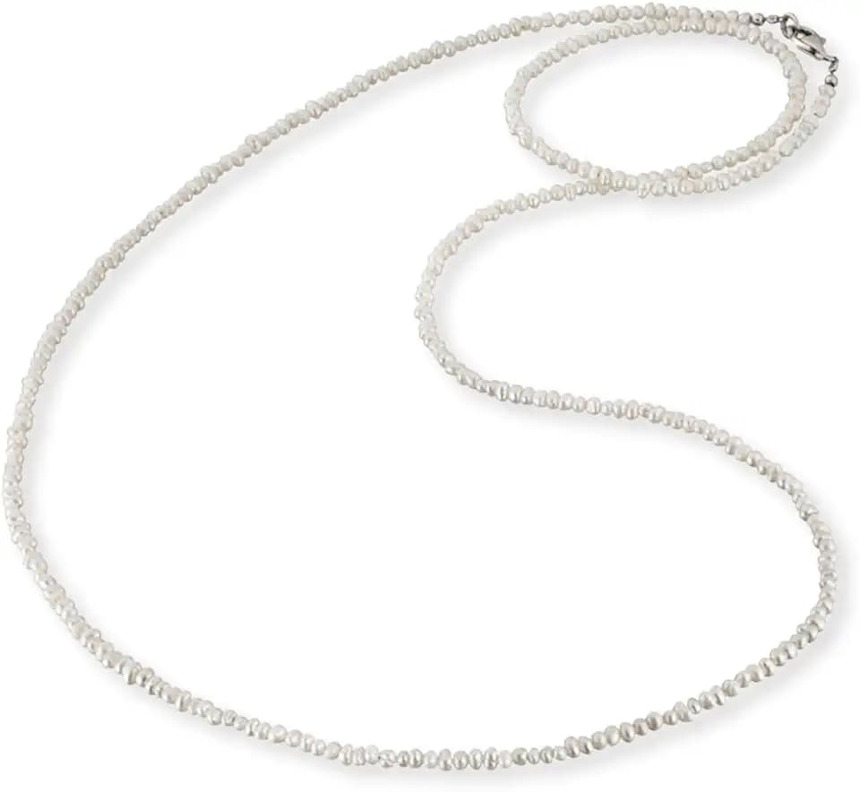 Engelsrufer Kette für Damen 925er-Sterlingsilber Süßwasserperlen Länge 80 cm