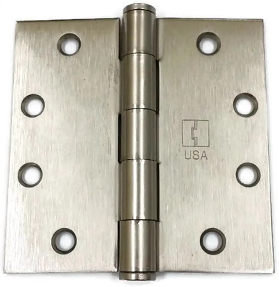 Hager Full Mortise Steel Hinge 1279 4.5 x 4.5 US15/646 (Satin Nickel) - Box of 3 Plain Bearing Hinges