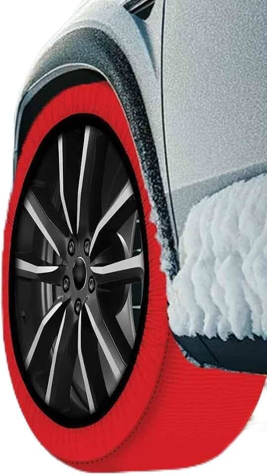 Auto-Schneesocken, geprüft nach EN 16662-1 2020, einfache Montage in 2 Minuten, 6 Größen erhältlich (XL)