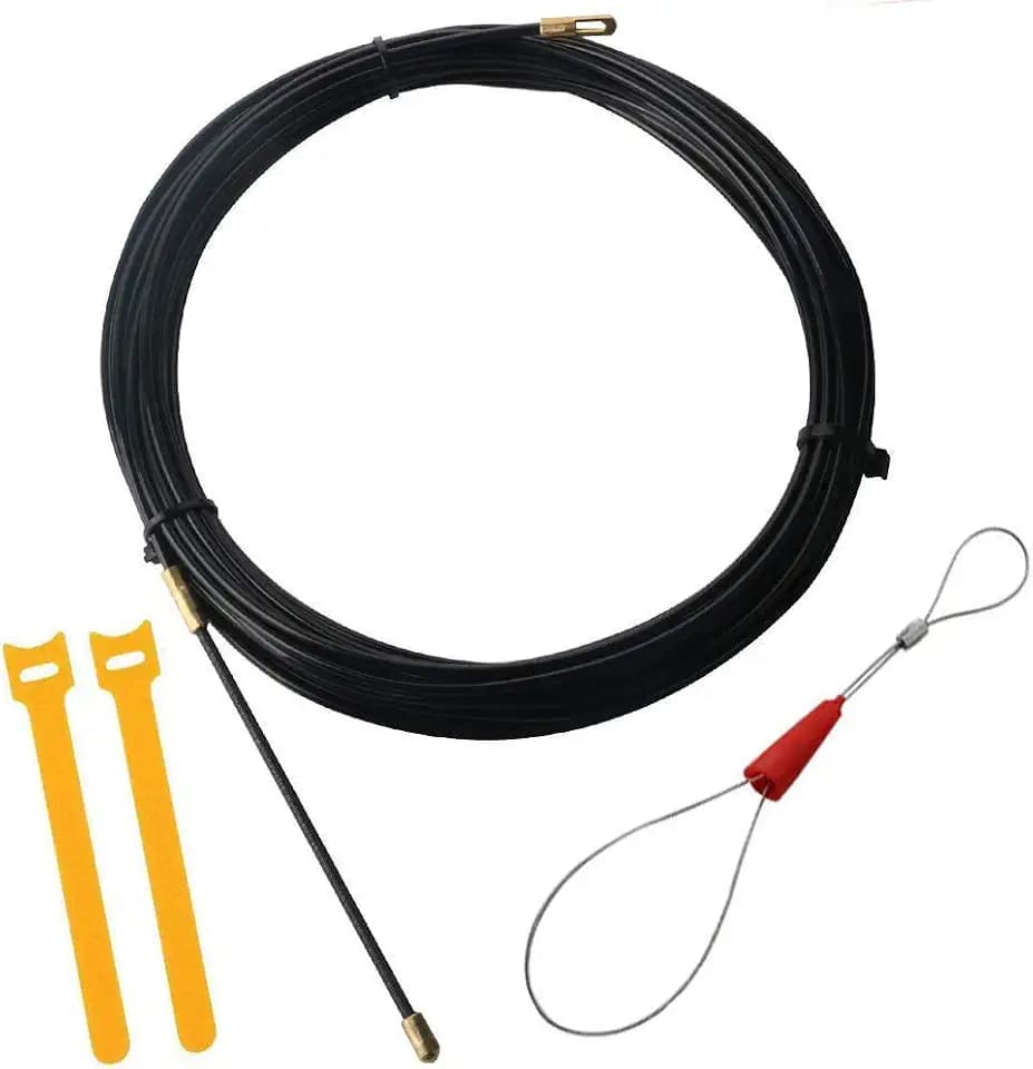 RUNCCI-YUN 15M Kabel-einziehband|Elektrische Draht Einfaedler Kabellauf Stangen Einziehbands Ziehen|Ø3 mm Einziehdraht Kabel|kabeleinziehhilfe