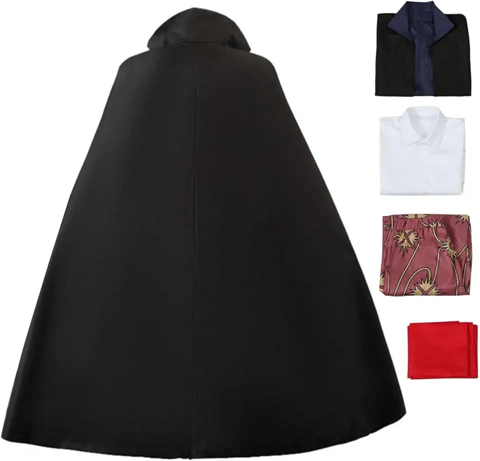 Red Hair Cosplay Costume Anime Uniform Shirt Cloak Halloween Outfits Full Set for Men
