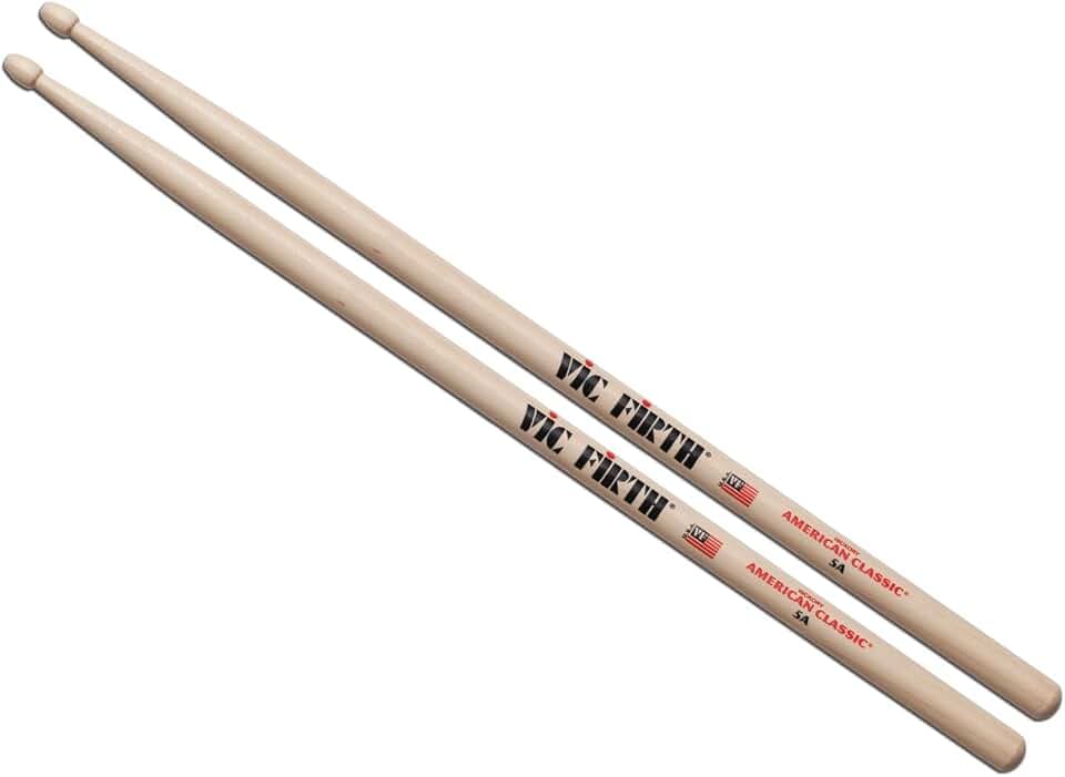 Vic Firth 5A American Hickory Wood Tip Drumsticks