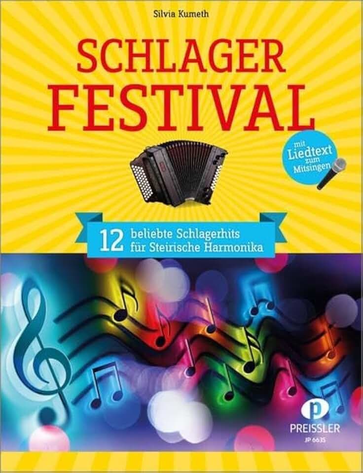 Schlagerfestival: 12 beliebte Schlagerhits für Steirische Harmonika
