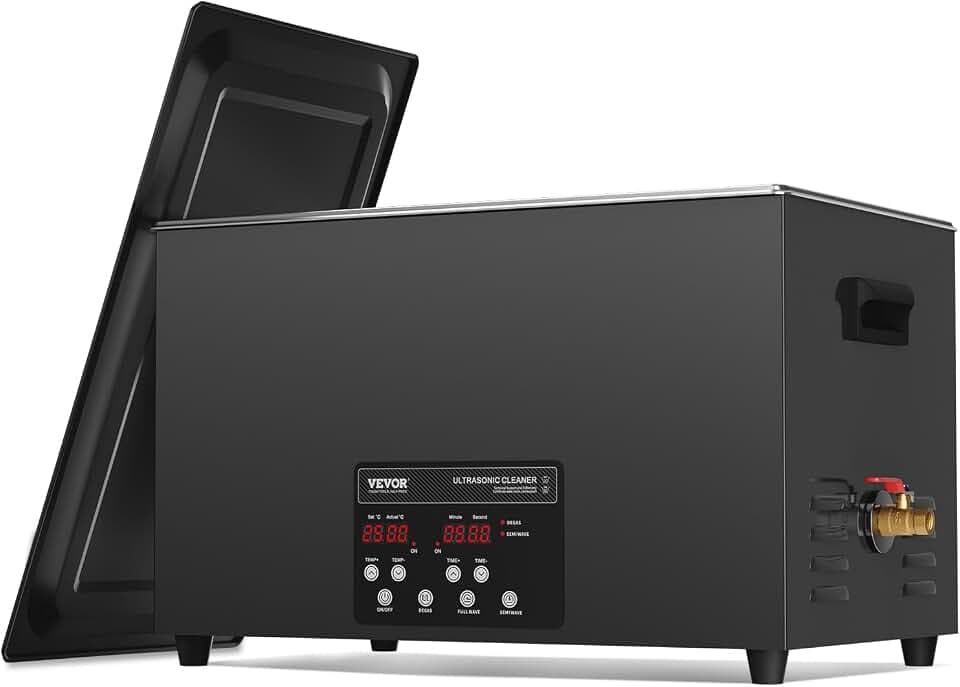 VEVOR Ultraschallreiniger 600 W digitales Ultraschallreinigungsgerät 30 L mit verbesserter Entgasung & Schonmodus, 40 kHz industrieller Ultraschallreiniger mit Timer & Heizung für Schmuckwerkzeuge