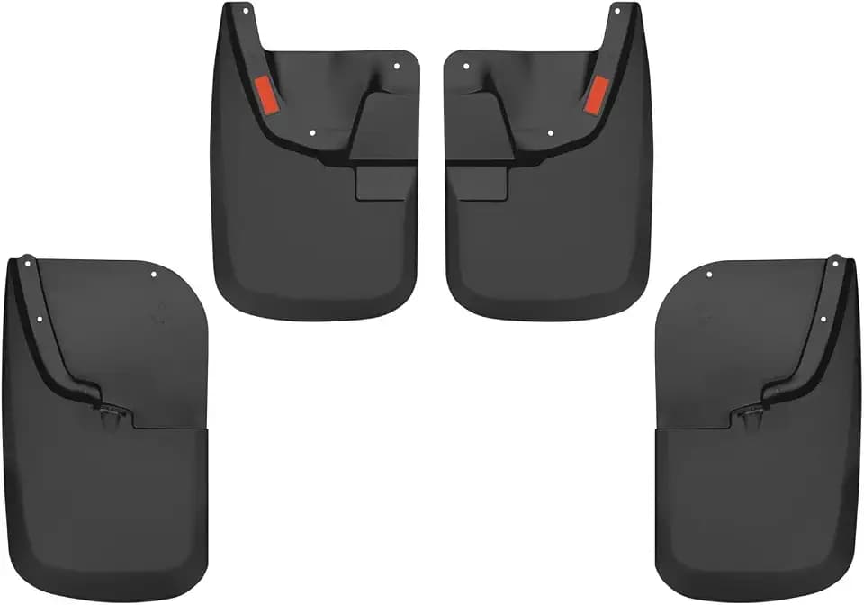 Husky Liners Mud Guards | Front and Rear Mud Guards - Black | 56686 | Fits 2011-2016 Ford F-250/F-350 w/Single Rear Wheels & w/o OEM Fender Flares 4 Pcs