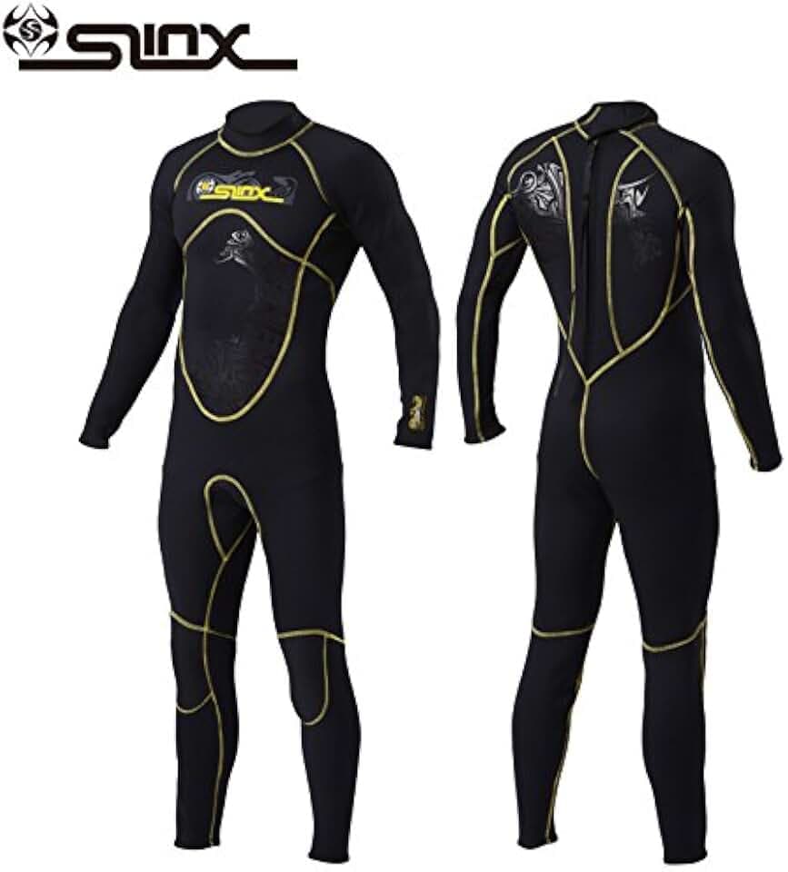 Herren Neoprenanzug 3 mm Lange Ärmel Thermo-Neopren Langarm Overall Neopren Surf Snorkeling Schwimmen Tauchen Schwarz