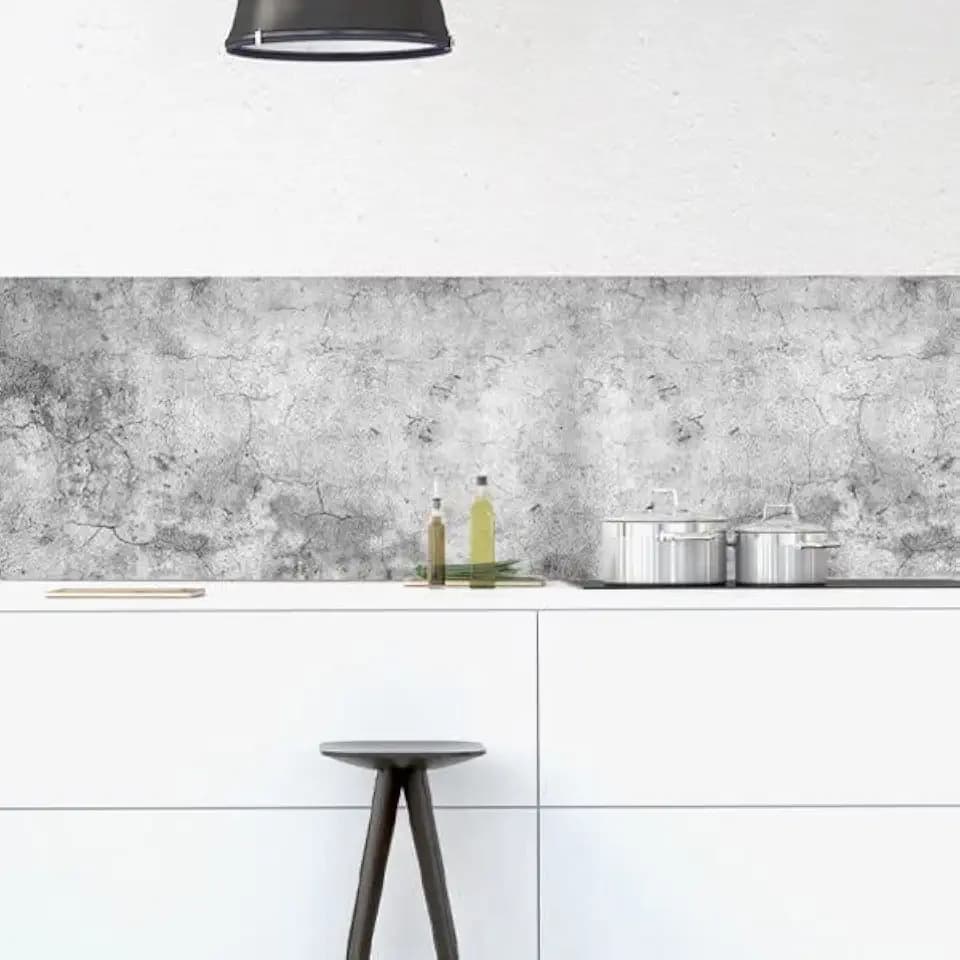 CREARREDA Küchenrückwand Selbstklebend Made in Italy Einfache Anwendung Spritzschutz aus PVC Wasserbeständig und Langlebig.