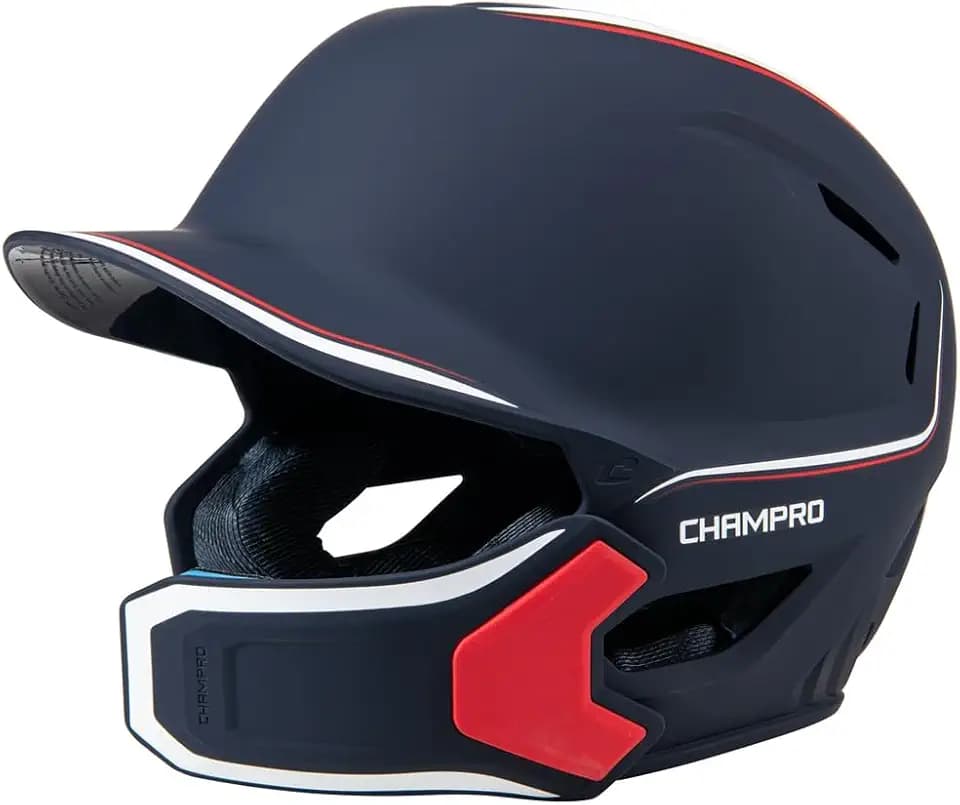 Champro HXE Two-Tone Matte Baseball Batting Helmet with Jaw Guard