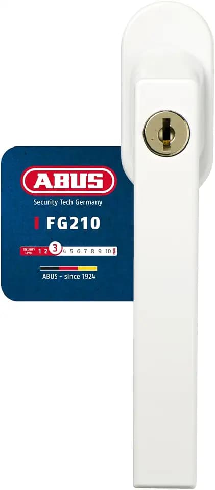 ABUS Fenstergriff FG210 AB210 mit Druckzylinder, gleichschließend - Weiß