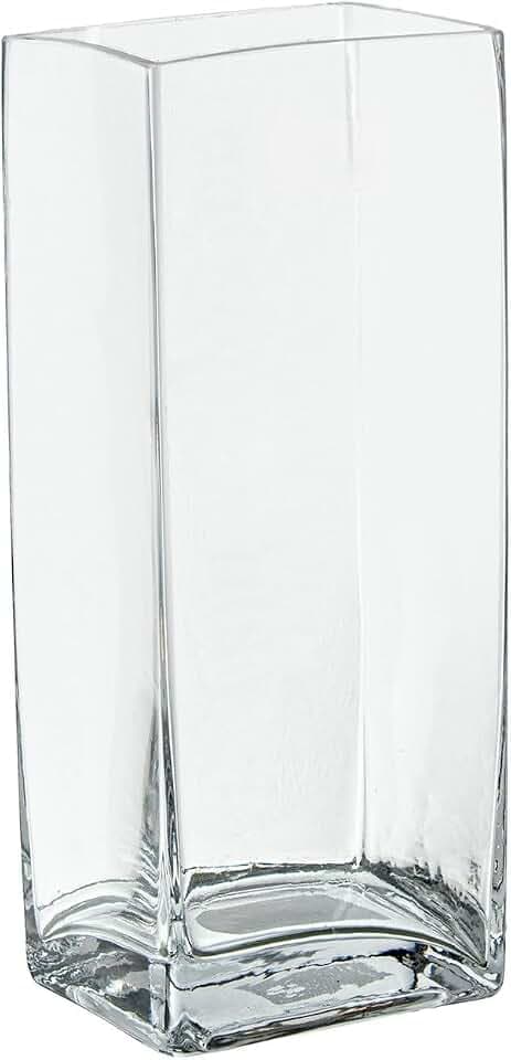 DRW Tischvase, Glas, transparent, 10 x 8 x 25 cm