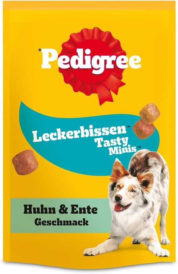 PEDIGREE Leckerbissen Kau-Happen Portionsbeutel mit Huhn- und Entengeschmack 6 x 130g