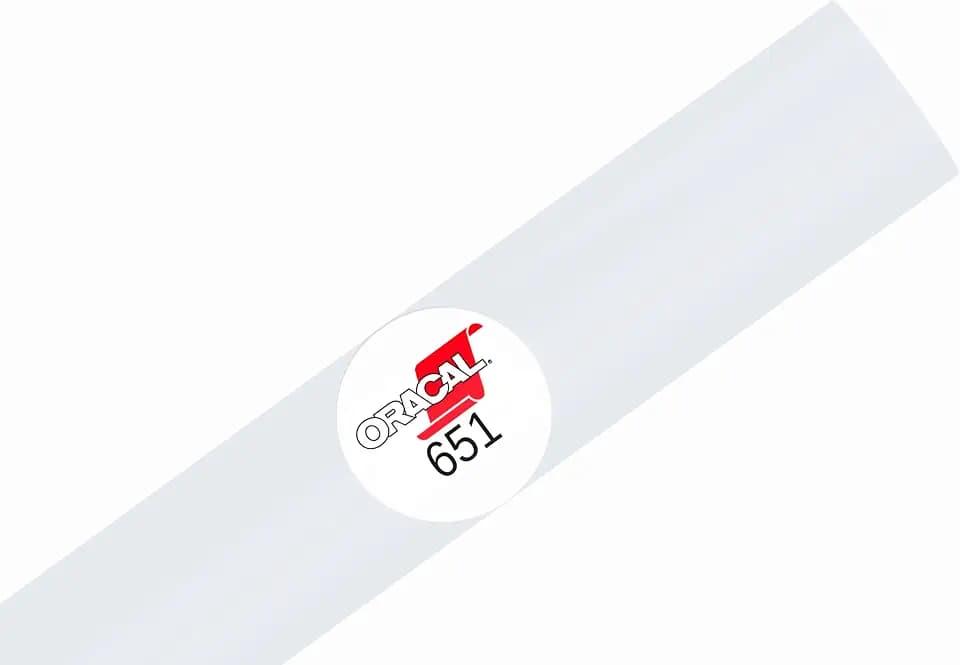 ORACAL 651 Glossy Permanent Vinyl 12 Inch x 15 Feet (White)