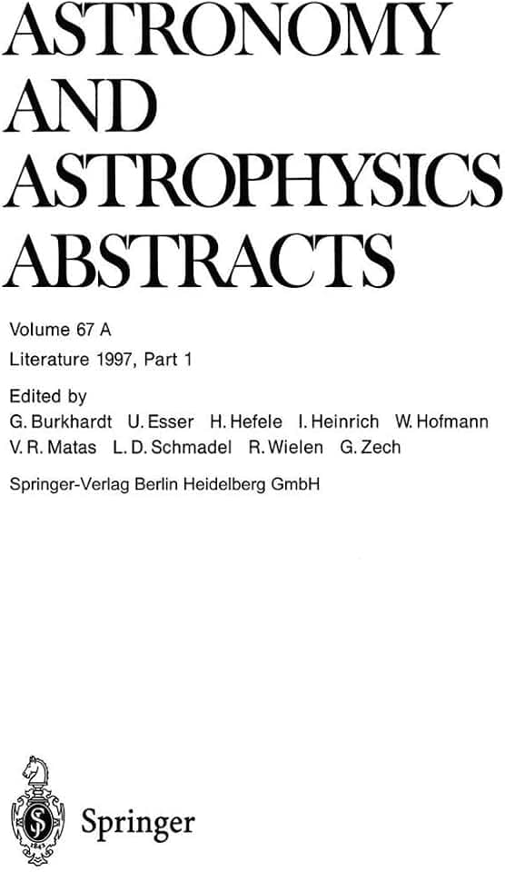 Literature 1997, Part 1 (Astronomy and Astrophysics Abstracts, 67, Band 67)