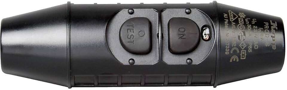 Kopp 196200015 PRCD-S, IP55, 230 VAC, 16 Amp, 3-polig schaltend, Prüfzeichen: VDE, GS der BG Köln, Schwarz