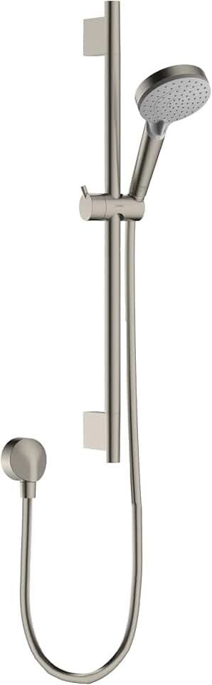 hansgrohe Vernis Blend 11-inch 3-Spray Handshower with Slide Bar and Hose, Rain, IntenseRain, Handheld Shower Head System in Brushed Nickel, 04970820