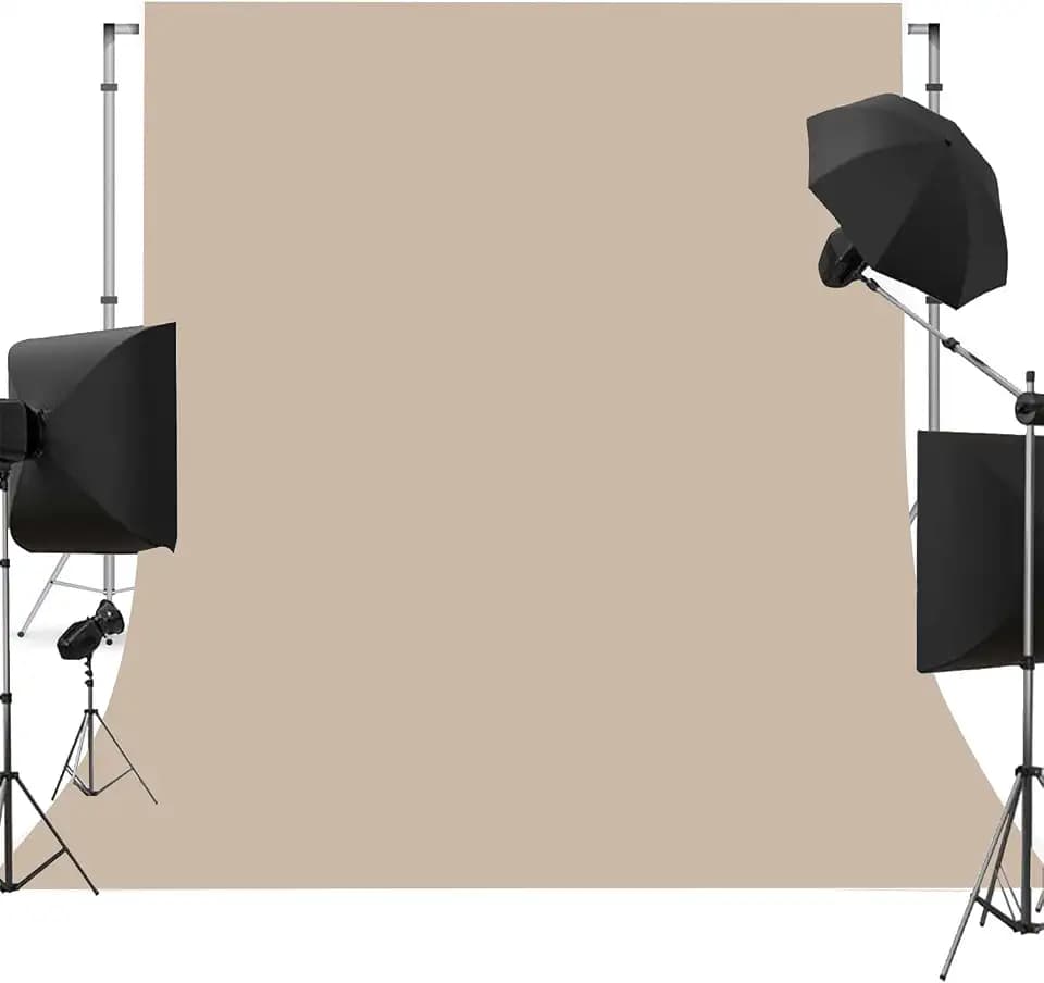 Beige Photography Backdrop for Photoshoot, Fabric, 10x20FT