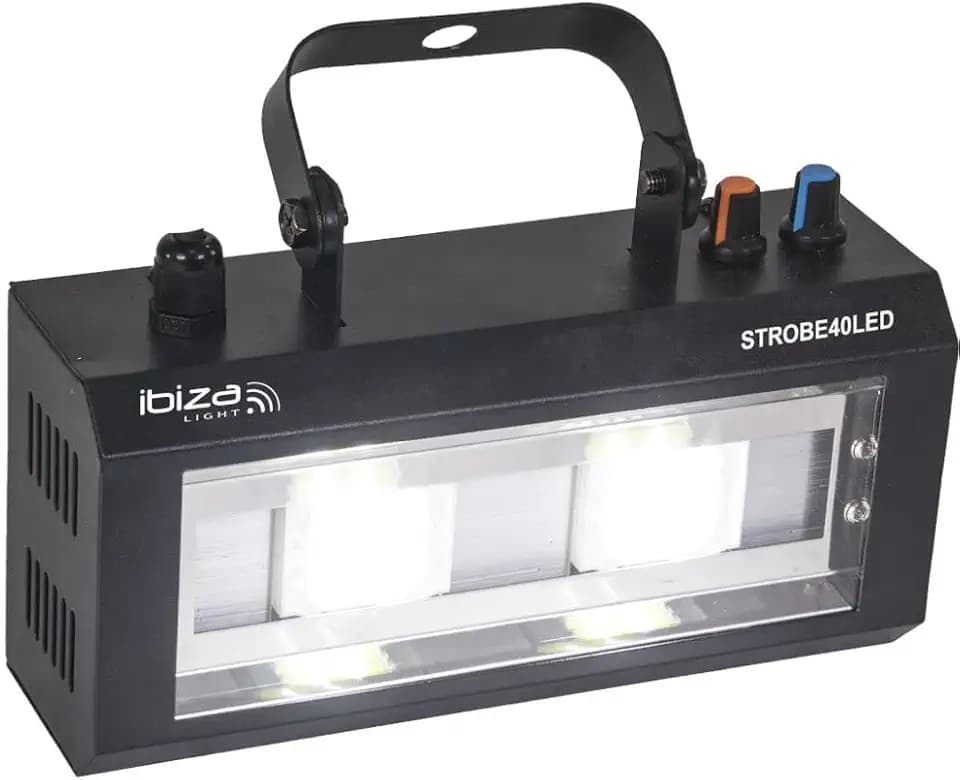 Ibiza - STROBE40LED - 2x20W LED Stroboskoplicht - Schwarz