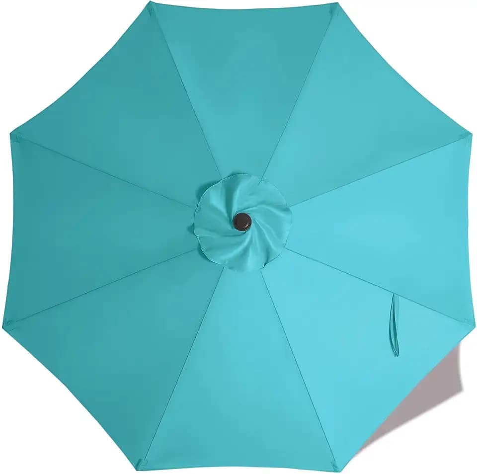 ABCCANOPY 9ft Outdoor Umbrella Replacement Top Suit 8 Ribs (Turquoise)