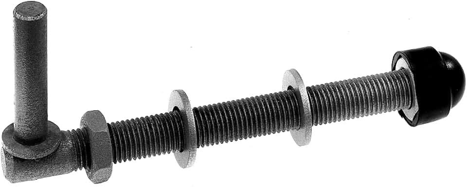 Alberts 410636 Kloben | ein Paar, zum Durchschrauben, verstellbar | feuerverzinkt | Dornmaß Ø13 mm | Länge 160 mm | Gewinde M12