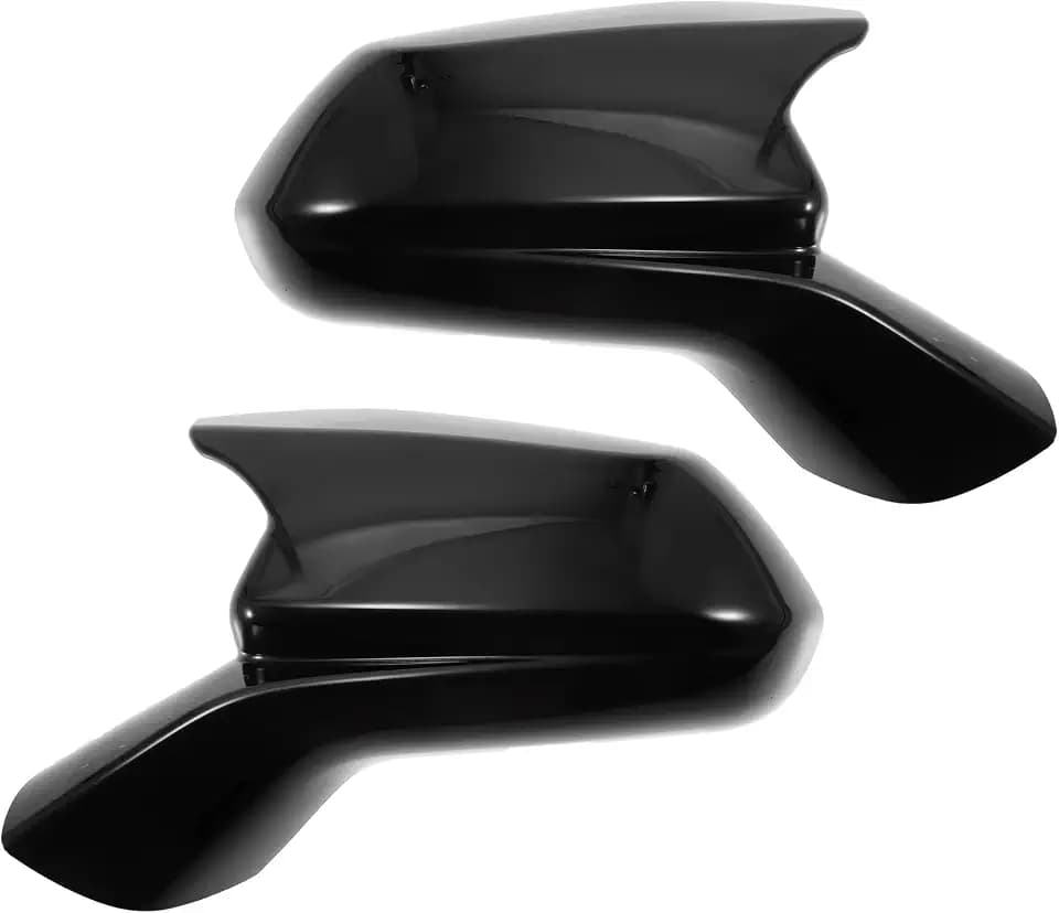 X AUTOHAUX 1 Pair Door Wing Rearview Side Mirror Cover Trim Shell Black for Chevrolet Camaro 2016-2023