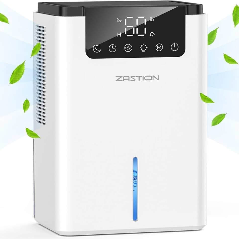 Luftentfeuchter Elektrisch, 2200ml Raumentfeuchter Leise Dehumidifier Mit Funktion Abtauen & Schlafmodus, Luftreinigung und Gegen Feuchtigkeit