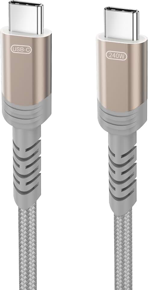 Ubluker USB C auf USB C Kabel 1M, 240W 100W 60W Premium USB Typ C Superschnellladekabel mit E-Marker Nylon Geflochten Daten und Audio Sync für iPhone 17 16 16e 15 Galaxy S25 MacBook Laptop