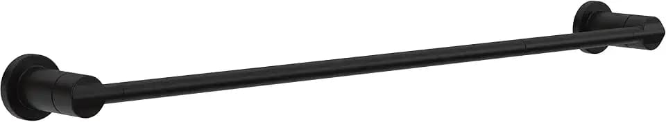 Delta Towel Rack | 24 or 18 Inch Matte Black Adjustable Towel Bar for Bathroom, Kitchen | Nicoli Accessories