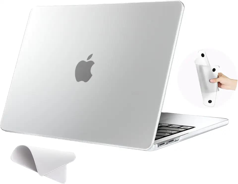 Non-Rigid Case Compatible with MacBook Pro 13 inch M2 M1 A2338 A2251 A2289 A2159 A1989 A1706, 2022-2016 Release, Anti-Cracking Shell Cover, Matte Clear