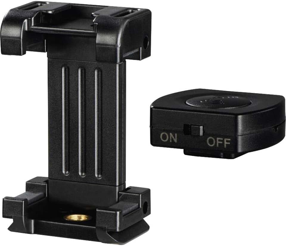 Hama Smartphonehalterung Pro II, 9,5 cm, mit Bluetooth-Fernauslöser BRS2, 4633, schwarz