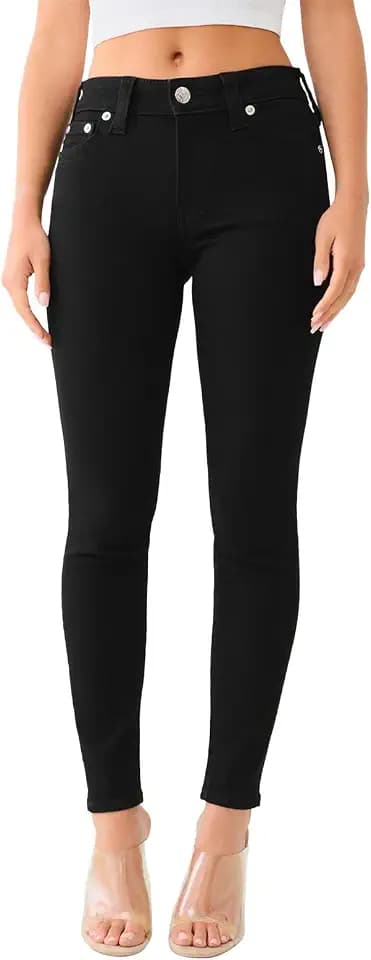 True Religion Women's Jennie Mid Rise Curvy Skinny Jeans