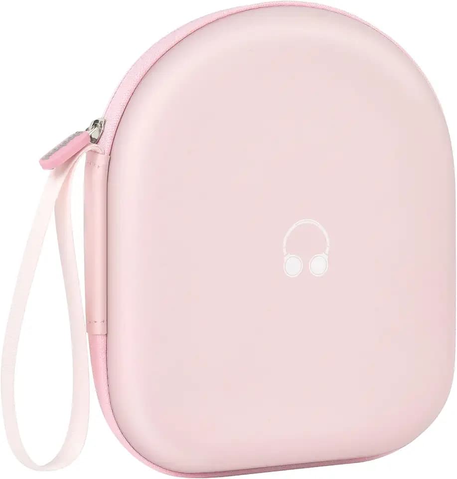 Headphone Case Compatible with JBL Tune 510BT/ 520BT/ for Sony WH-CH520/510/ for JBL Live 460NC/670NC Wireless On-Ear Headphones, Bluetooth Head Phones Protective Storage Bag for Charging Cable -Pink
