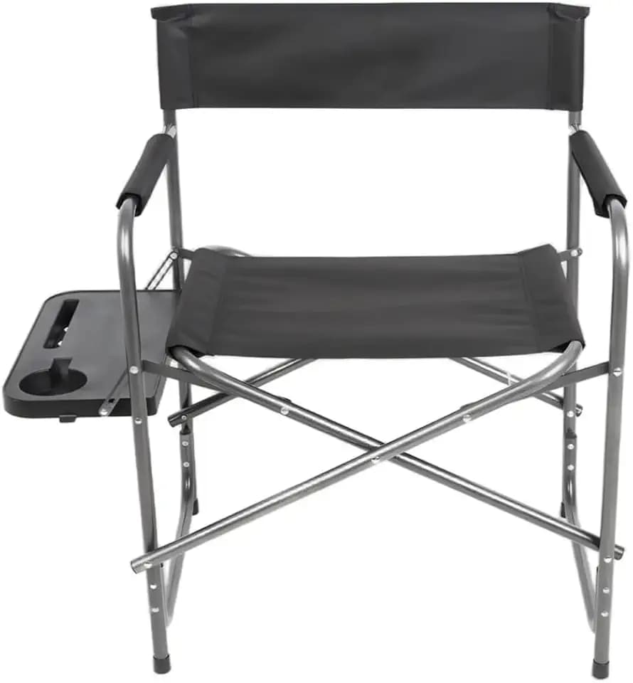 Ozark Trail Director Chair with Side Table, Black