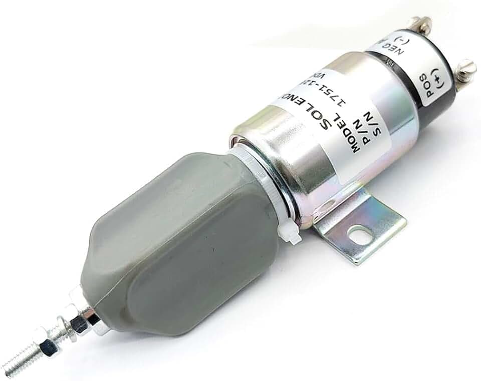 12V Diesel Fuel Shut Off Solenoid Valve 1751-12E2U1B1 SA-4984-12 77402 77402GT For S40 S45 S60 S65 Excavator