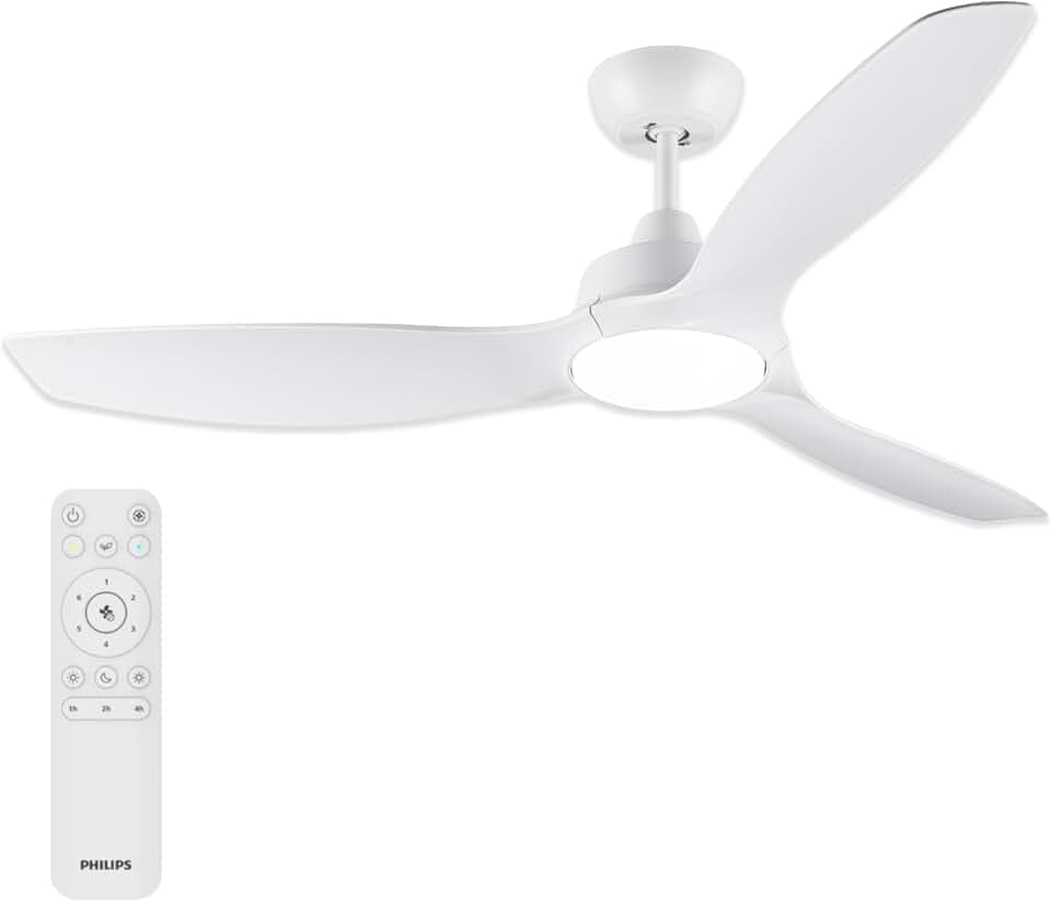 PHILIPS Fixed blade Fan ceiling 132cm 52' 35W+24W White ON Gen 2